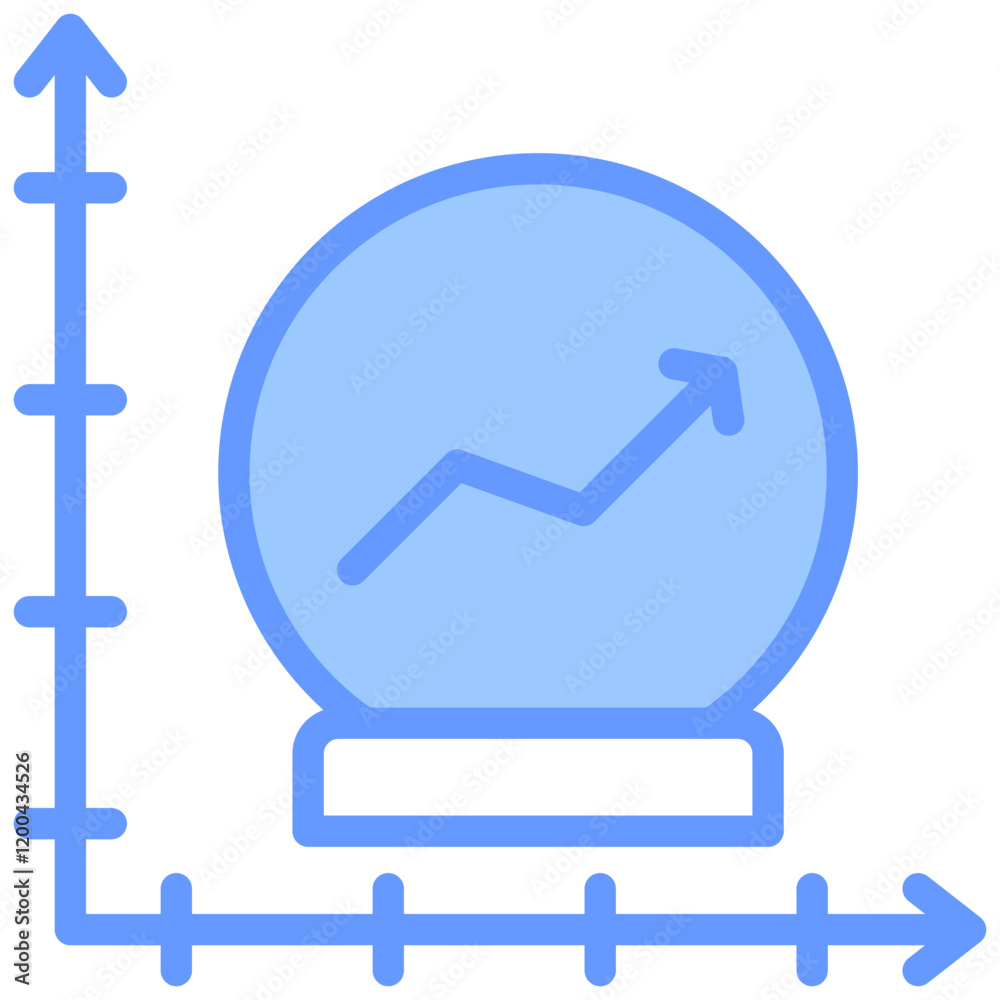 Predictive Analytics Blue Icon Predictive Analytics Blue Icon