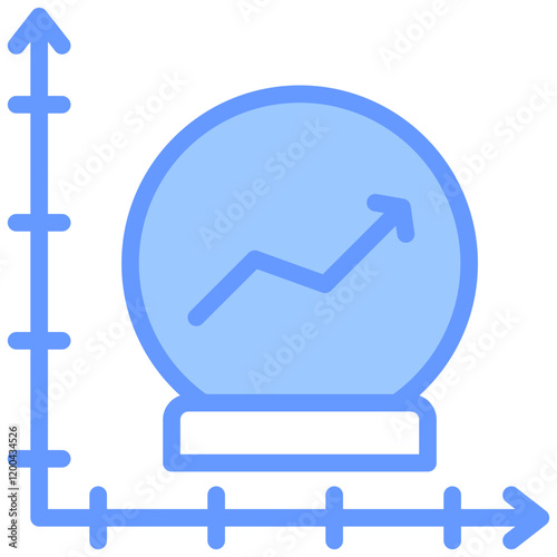 Predictive Analytics Blue Icon