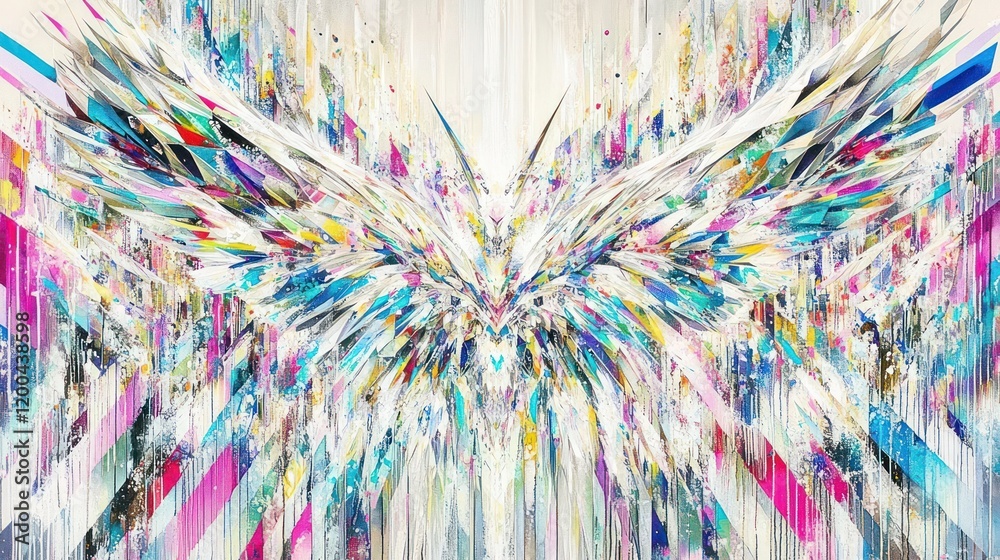 Fototapeta premium Abstract colorful butterfly wings artwork.