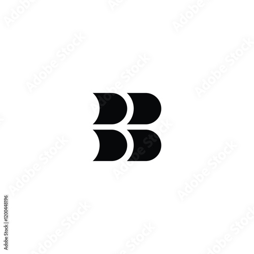 B & B letter design logo, B letter logo line logo creative logo design Vector