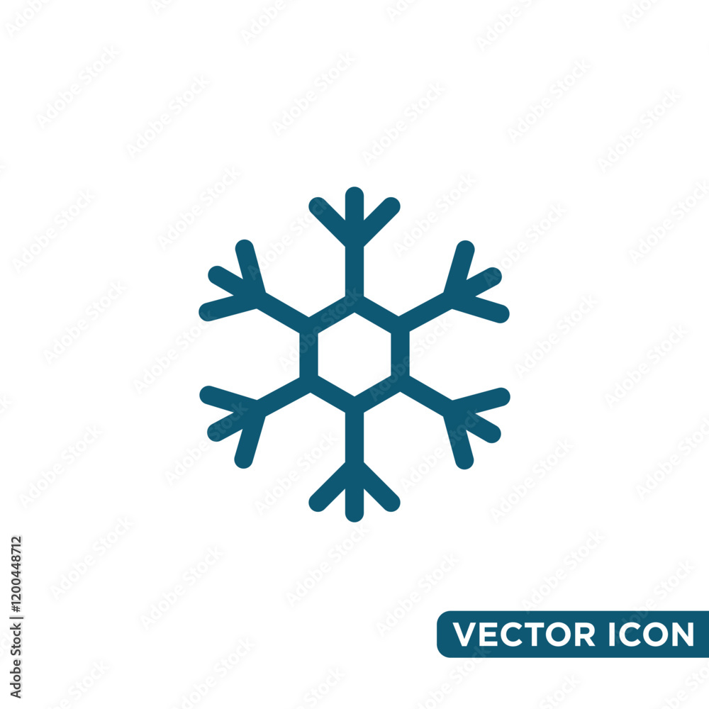 Fototapeta premium Minimalist Snow Icon Design Template