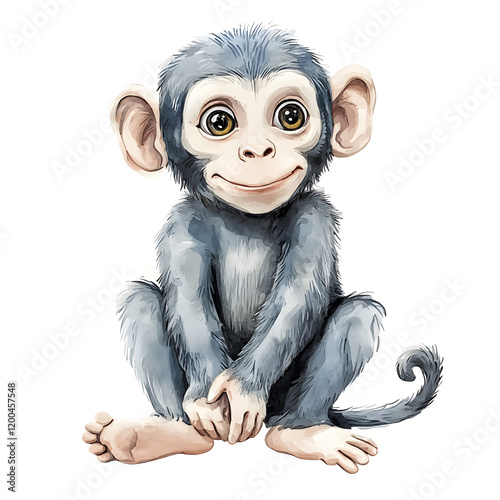 Cute Monkey Illustration photo