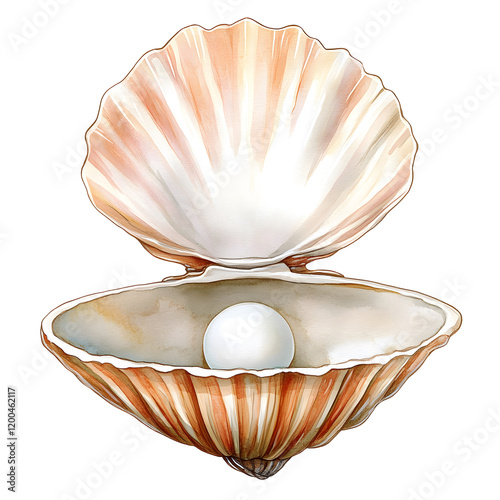 Shell and Pearl Illustration photo