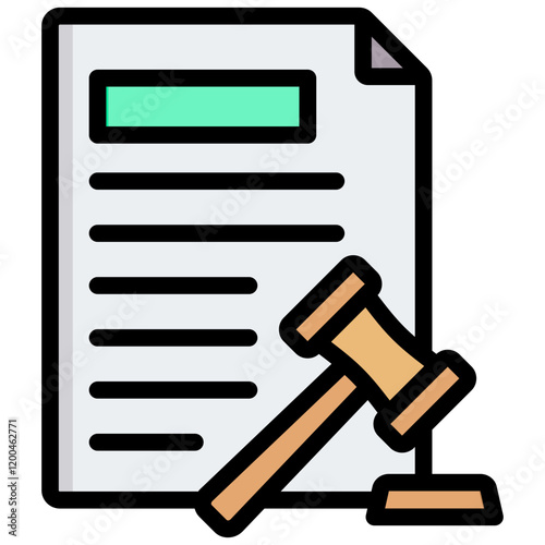 Legal Issue Outline Color Icon