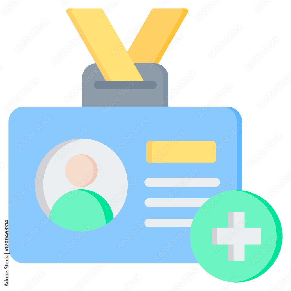 Obraz premium Credentialing Flat Icon