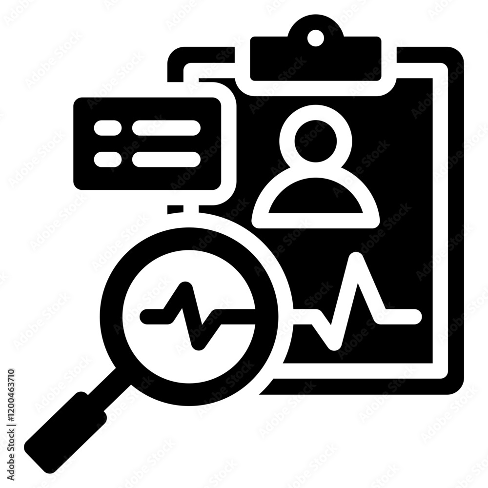 Diagnosis Glyph Icon