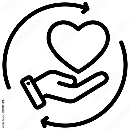Continuity Of Care Outline Icon