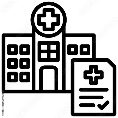 Hospital Administration Outline Icon