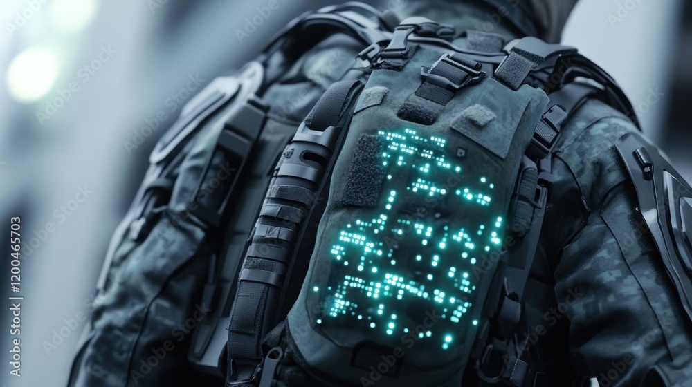 Futuristic Soldier with Advanced Tech Backpack Futuristic Soldier with Advanced Tech Backpack