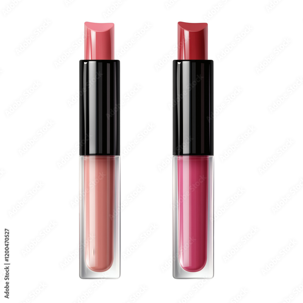 lip gloss tubes isolated on white transparent background lip gloss tubes isolated on white transparent background