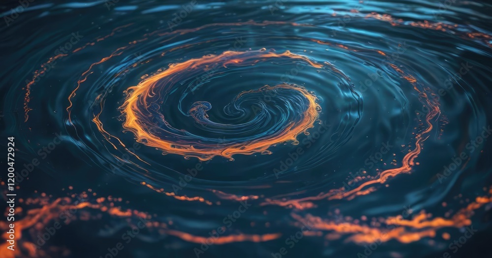 A delicate, swirly pattern emerges in the depths of a tranquil body of water, undulating surface, soothing atmosphere A delicate, swirly pattern emerges in the depths of a tranquil body of water, undulating surface, soothing atmosphere