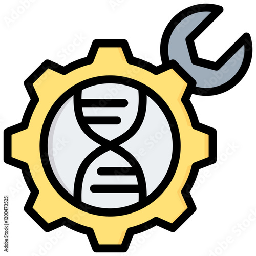 Genetic Engineering Outline Color Icon