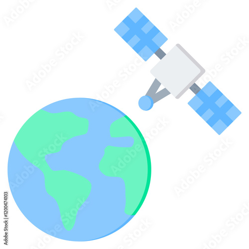 Remote Sensing Flat Icon
