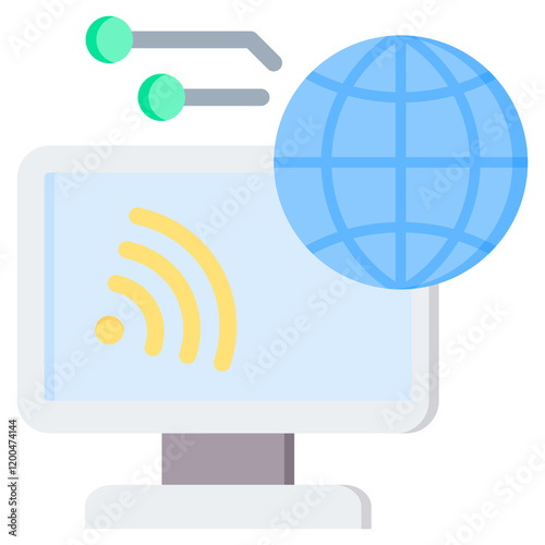 Internet Connectivity Flat Icon