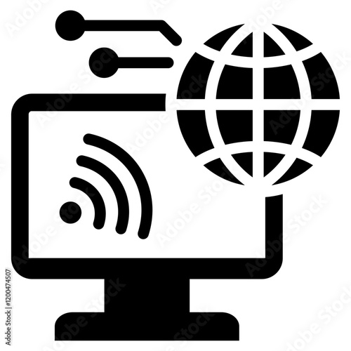 Internet Connectivity Glyph Icon