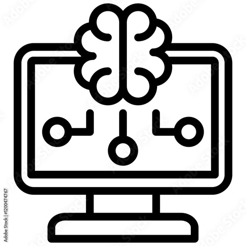 Cognitive Computing Outline Icon