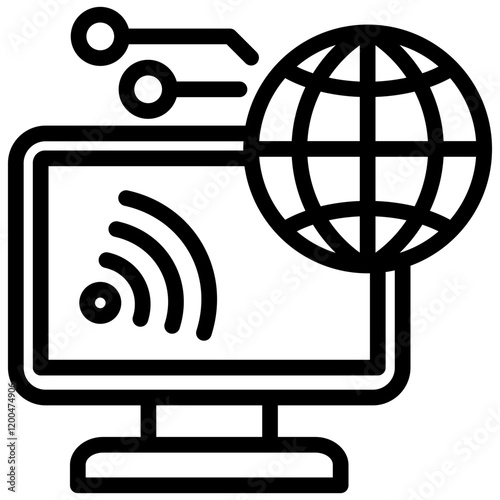 Internet Connectivity Outline Icon