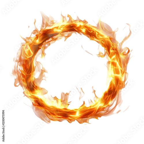 Realistic round fire flame on a transparent background creating a dynamic visual element for artistic and design purposes, Realistic round fire flame transparent background. Round fire flame photo