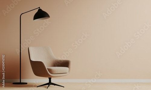 Cozy chair setup minimalist interior furniture design modern aesthetic wide angle comfort and style