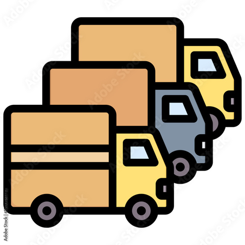Fleet Outline Color Icon