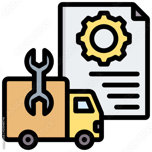 Maintenance Outline Color Icon
