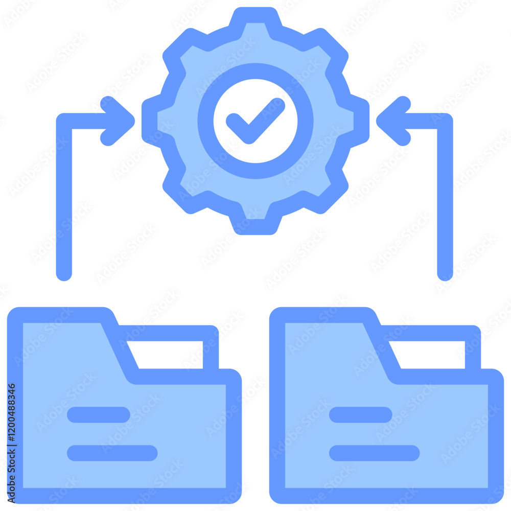 Data Integration Blue Icon Data Integration Blue Icon