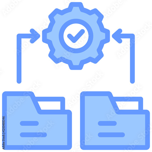 Data Integration Blue Icon