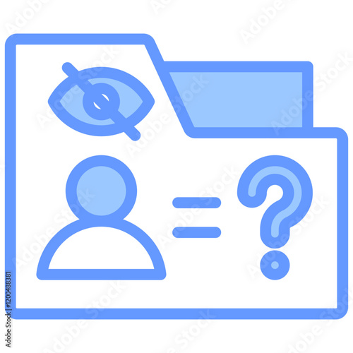 Anonymization Blue Icon