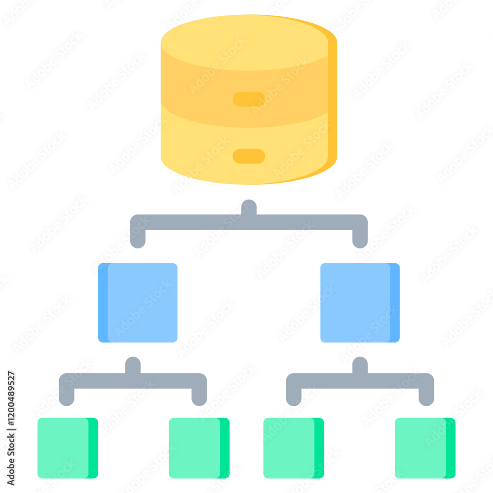 Data Architecture Flat Icon Data Architecture Flat Icon