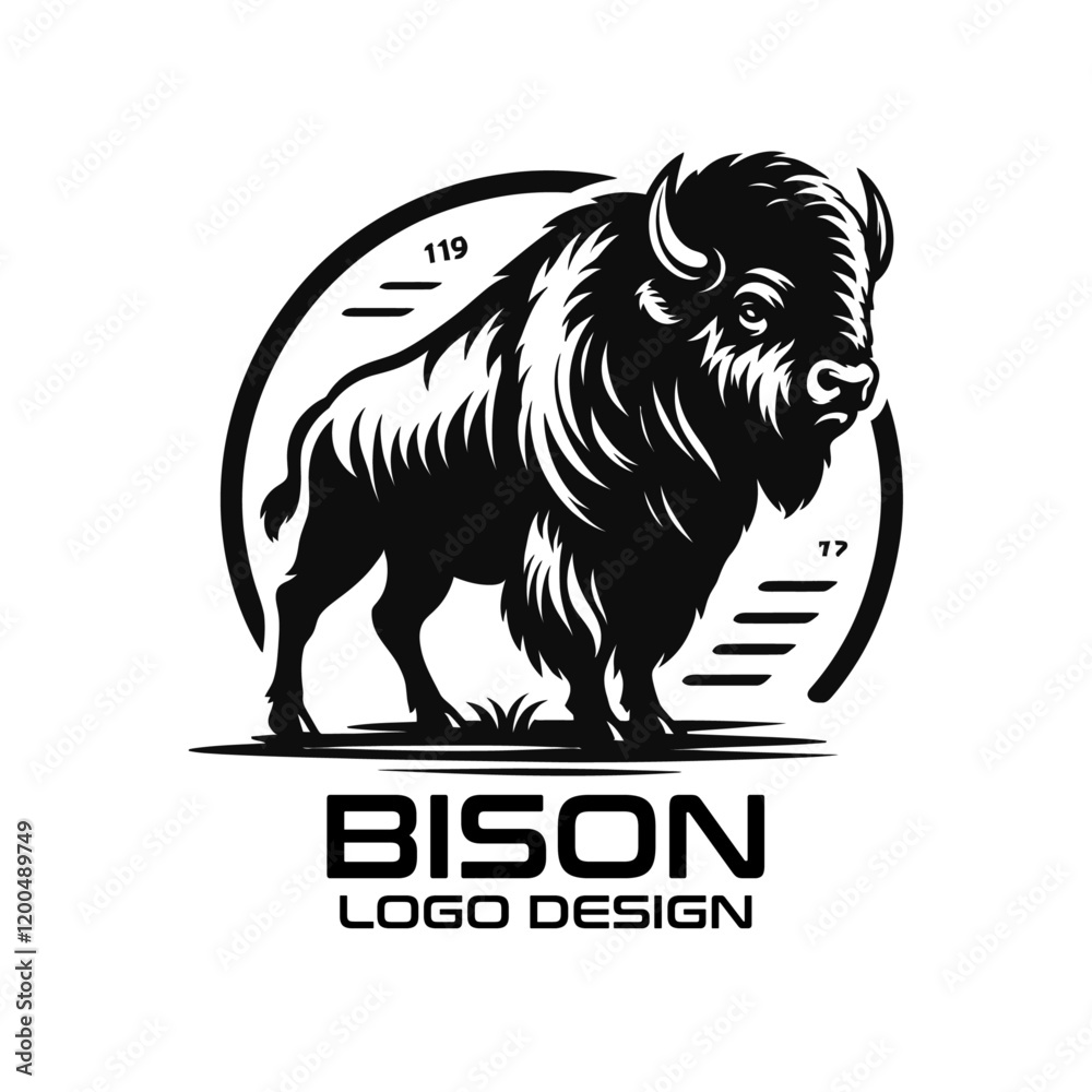 Bison Vector Logo Design Bison Vector Logo Design