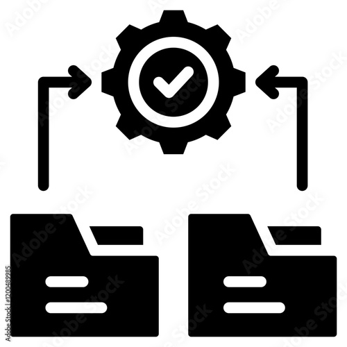 Data Integration Glyph Icon