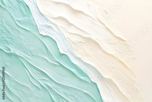 Wallpaper Mural Cream Swatches: Light Green, Off-White, and Beige Torontodigital.ca