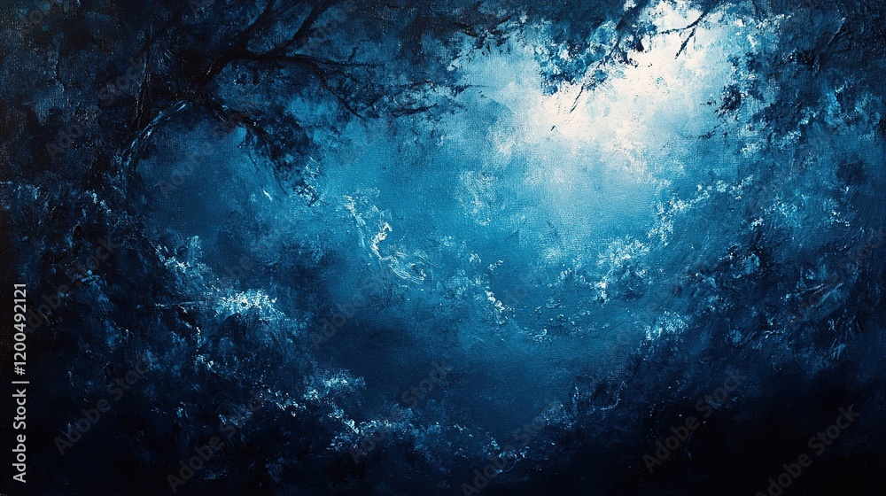 Obraz premium Captivating underwater scene ocean depths abstract art dreamy atmosphere aerial view serenity and mystery