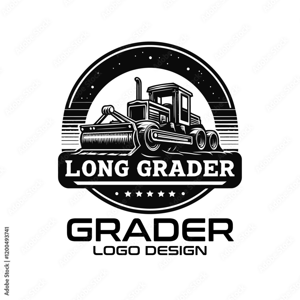 Naklejka premium Grader Vector Logo Design