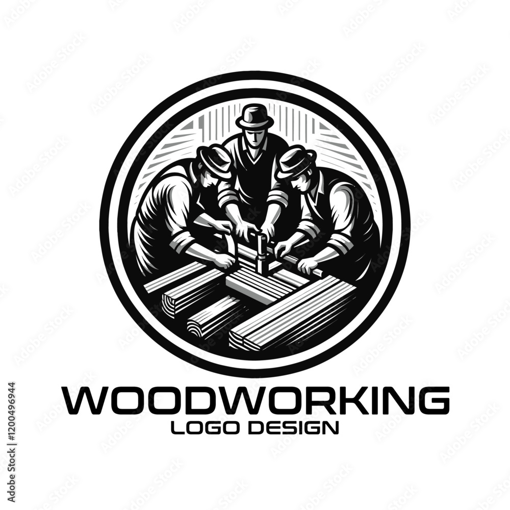 Woodworking Vector Logo Design Woodworking Vector Logo Design