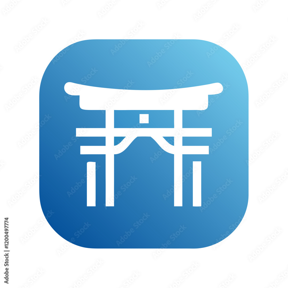 Wooden arbor icon with blue background and elegant design for outdoor and landscaping concepts Wooden arbor icon with blue background and elegant design for outdoor and landscaping concepts