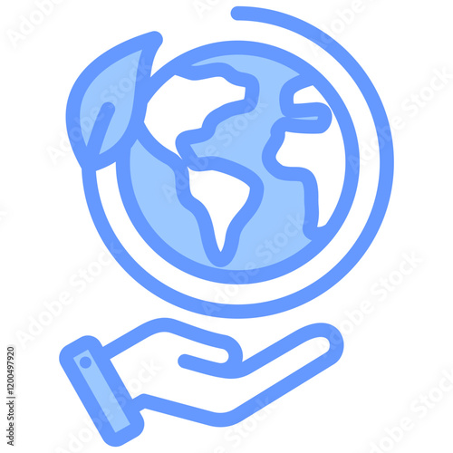 Sustainability Blue Icon