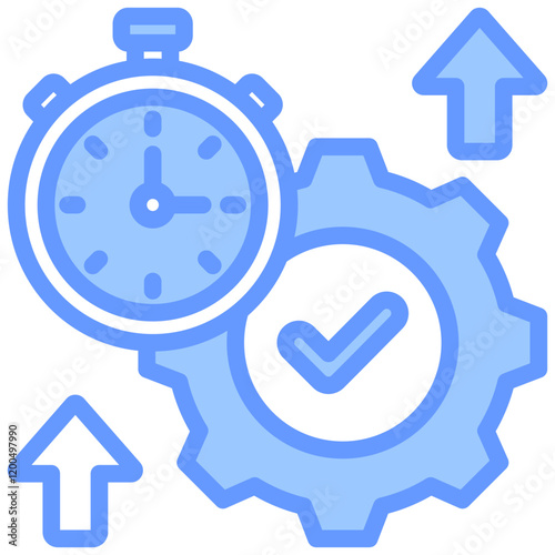 Operational Efficiency Blue Icon