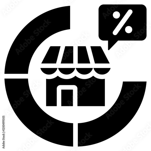 Market Penetration Glyph Icon
