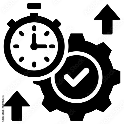 Operational Efficiency Glyph Icon