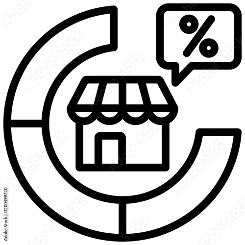 Market Penetration Outline Icon