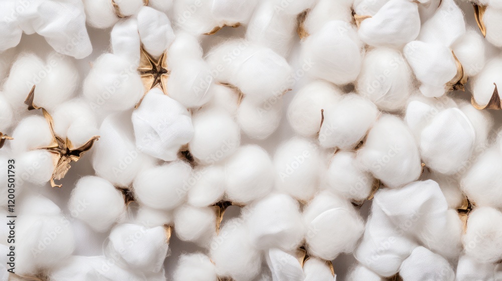 Close-Up of White Cotton Texture Background. Beautiful and aesthetic 