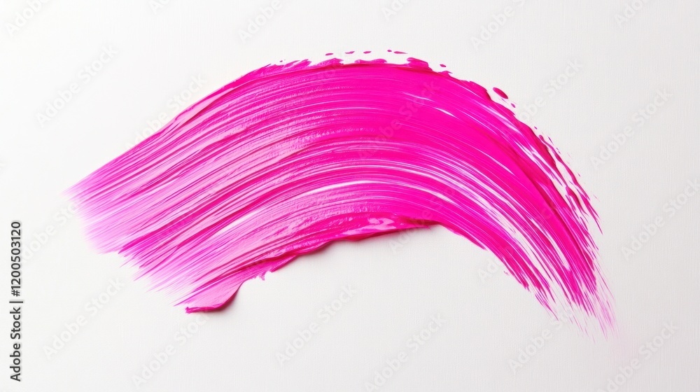 Abstract Pink Paint Stroke on White Background: A Vibrant Swirl of Color Abstract Pink Paint Stroke on White Background: A Vibrant Swirl of Color