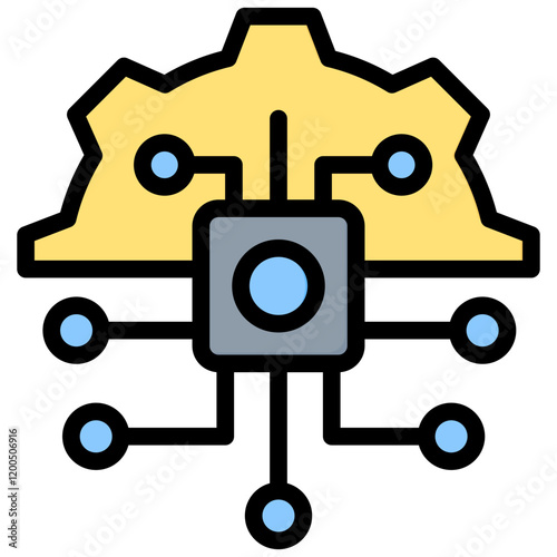 Technology Outline Color Icon