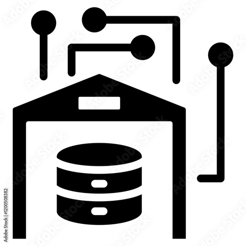 Data Warehouse Glyph Icon
