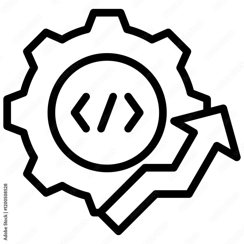 Development Outline Icon Development Outline Icon