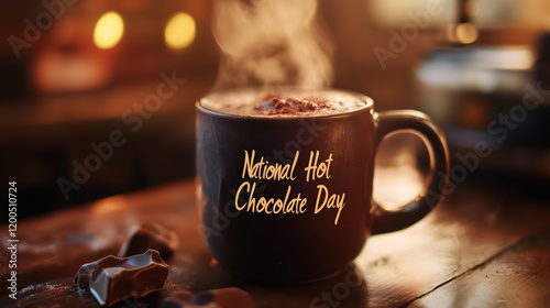 National Hot Chocolate Day with a Hot Chocolate Mug photo