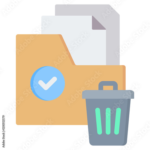 Data Erasure Flat Icon