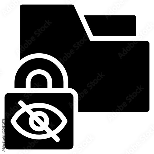 Confidential Glyph Icon