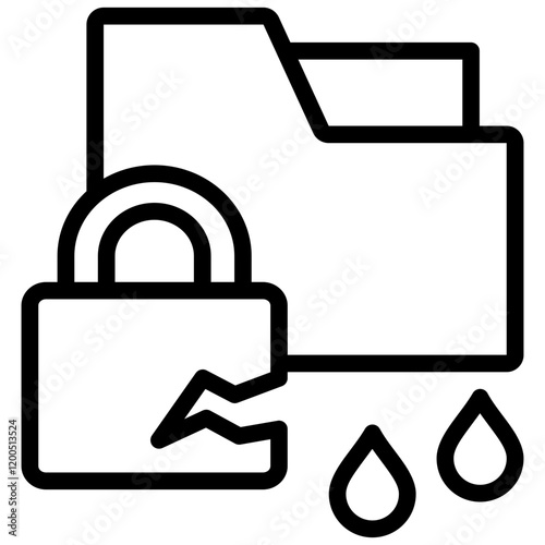 Data Leakage Outline Icon